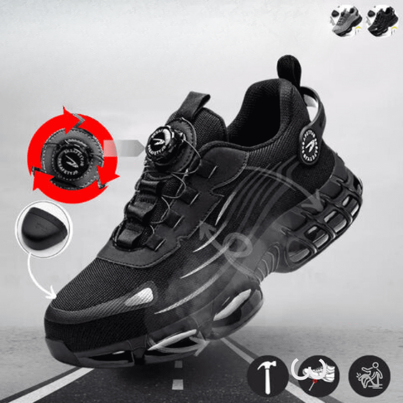 Henner Z90 Υποδήματα ασφαλείας υπερ-ελαφριά και ανθεκτικά στη φθορά με περιστροφική πόρπη και μεταλλική μύτη